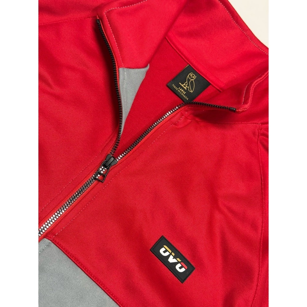 Drake's October's Very Own OVO Grey Colourblock Track Jacket Size Large
